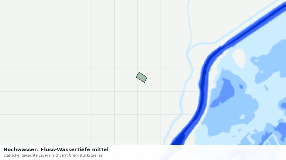 Statische Kartenansicht: Hochwasser: Fluss-Wassertiefe mittel