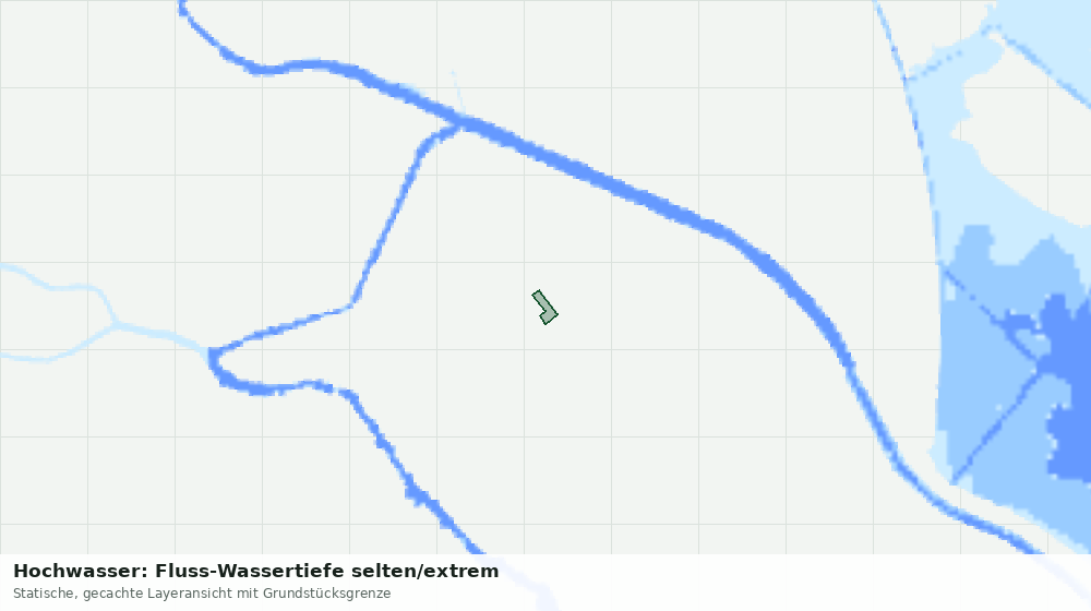 Statische Kartenansicht: Hochwasser: Fluss-Wassertiefe selten/extrem
