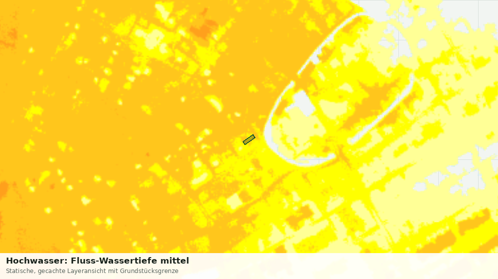 Statische Kartenansicht: Hochwasser: Fluss-Wassertiefe mittel
