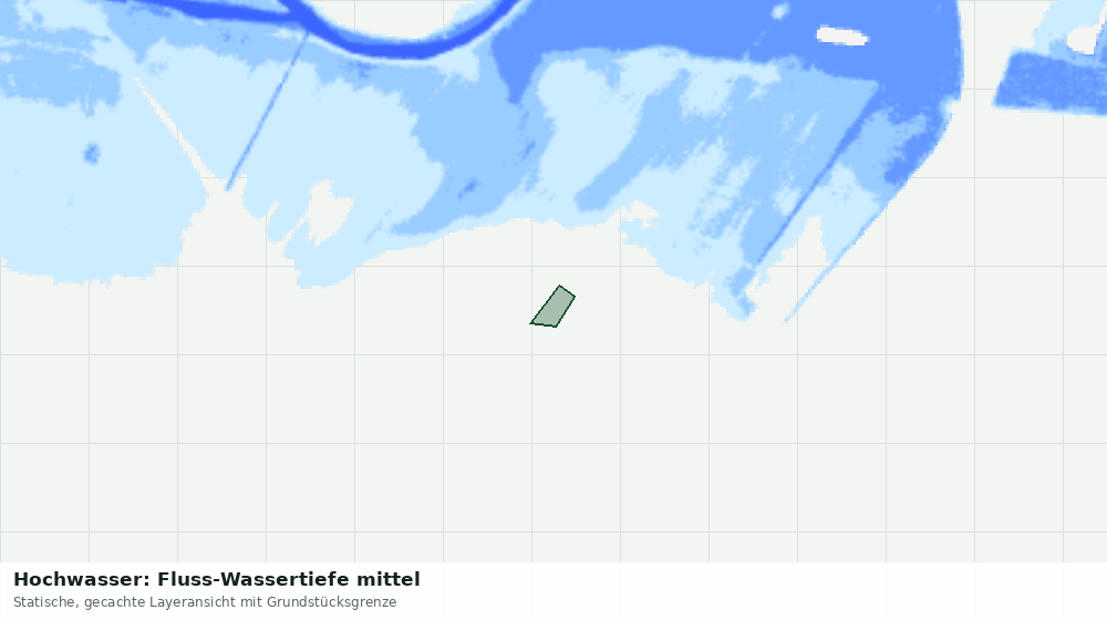 Statische Kartenansicht: Hochwasser: Fluss-Wassertiefe mittel