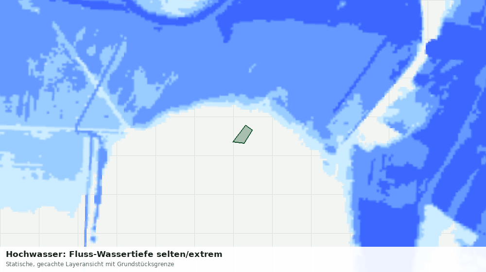 Statische Kartenansicht: Hochwasser: Fluss-Wassertiefe selten/extrem