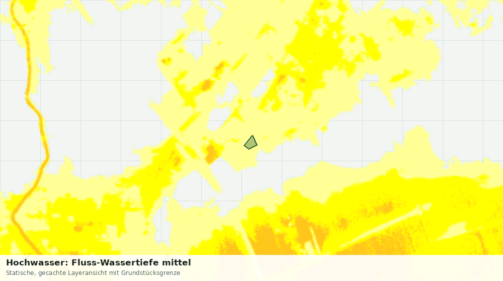 Statische Kartenansicht: Hochwasser: Fluss-Wassertiefe mittel