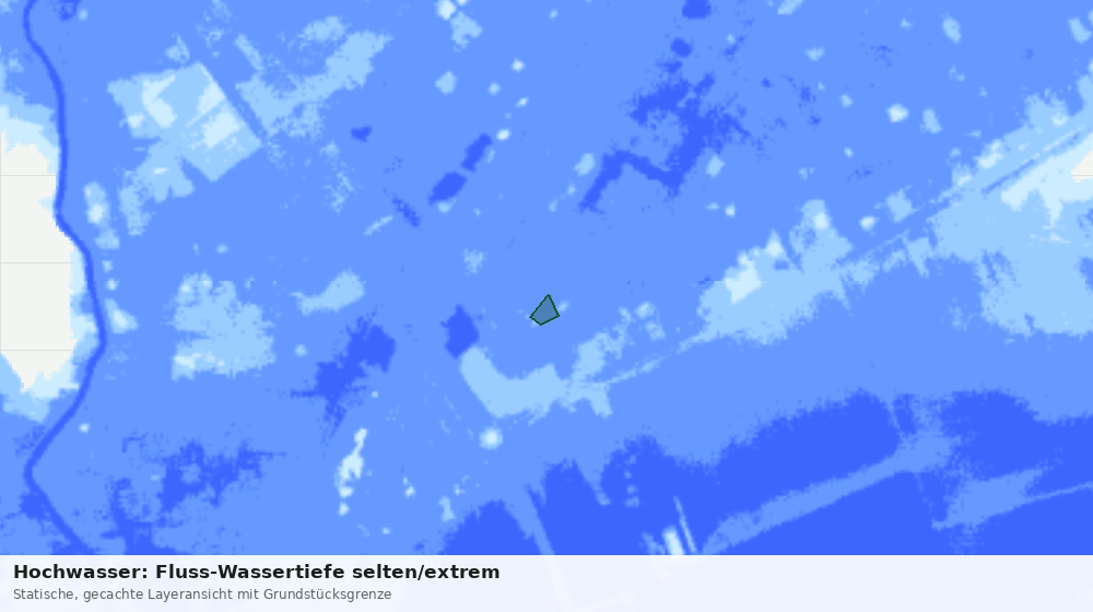 Statische Kartenansicht: Hochwasser: Fluss-Wassertiefe selten/extrem