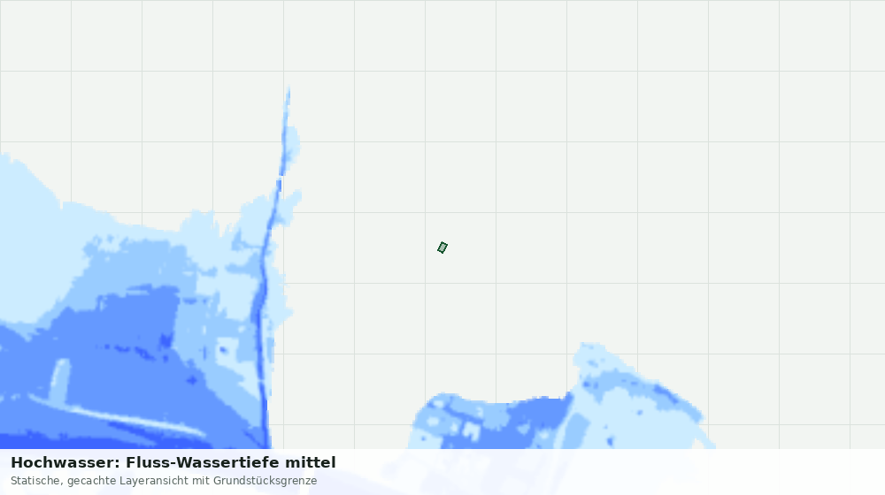 Statische Kartenansicht: Hochwasser: Fluss-Wassertiefe mittel
