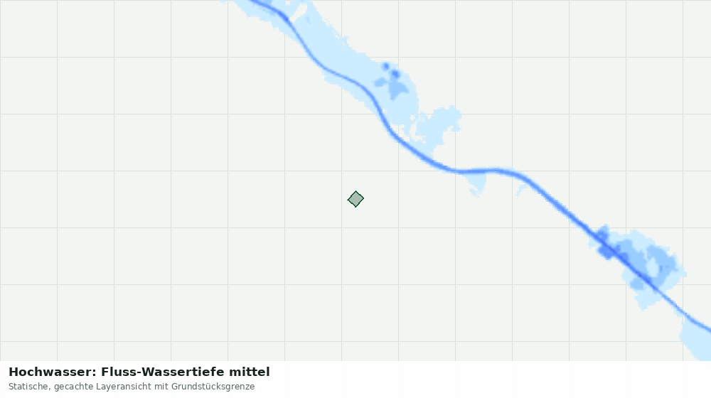 Statische Kartenansicht: Hochwasser: Fluss-Wassertiefe mittel