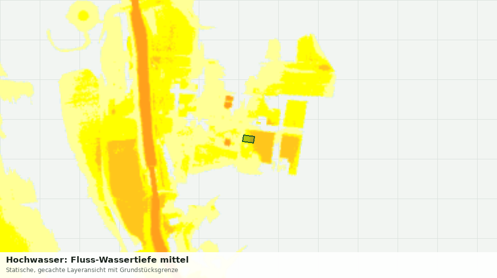 Statische Kartenansicht: Hochwasser: Fluss-Wassertiefe mittel