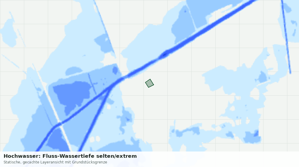 Statische Kartenansicht: Hochwasser: Fluss-Wassertiefe selten/extrem