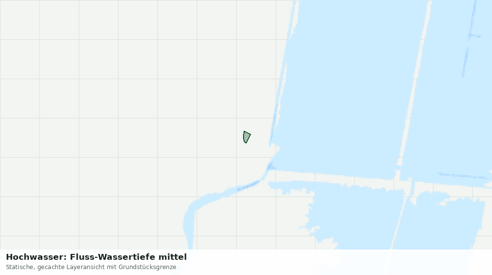 Statische Kartenansicht: Hochwasser: Fluss-Wassertiefe mittel