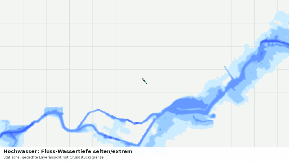 Statische Kartenansicht: Hochwasser: Fluss-Wassertiefe selten/extrem