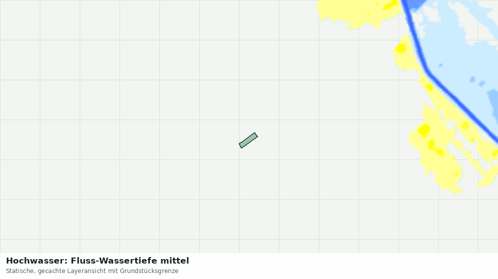 Statische Kartenansicht: Hochwasser: Fluss-Wassertiefe mittel