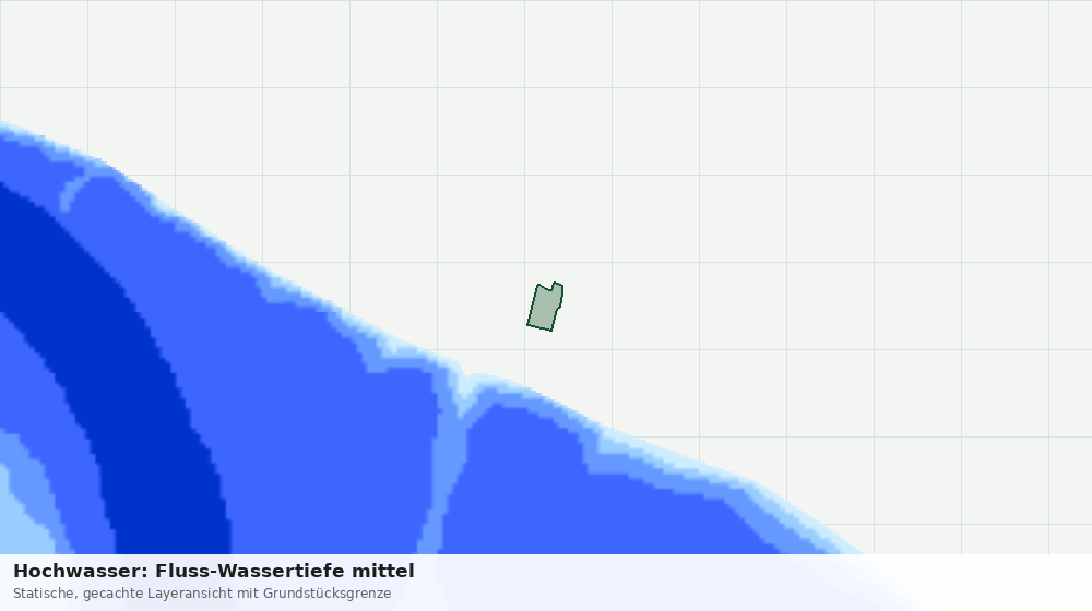 Statische Kartenansicht: Hochwasser: Fluss-Wassertiefe mittel