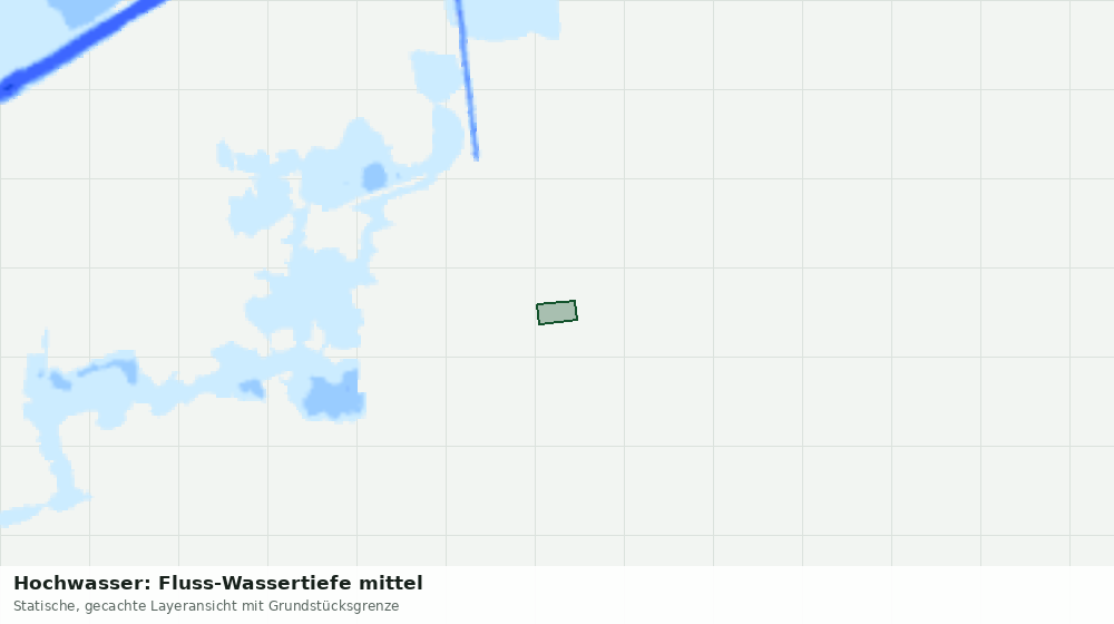 Statische Kartenansicht: Hochwasser: Fluss-Wassertiefe mittel