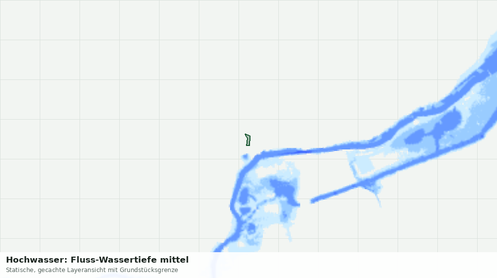 Statische Kartenansicht: Hochwasser: Fluss-Wassertiefe mittel
