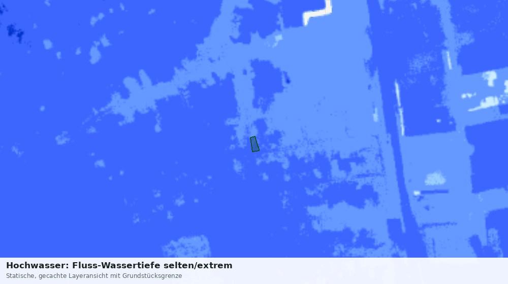 Statische Kartenansicht: Hochwasser: Fluss-Wassertiefe selten/extrem