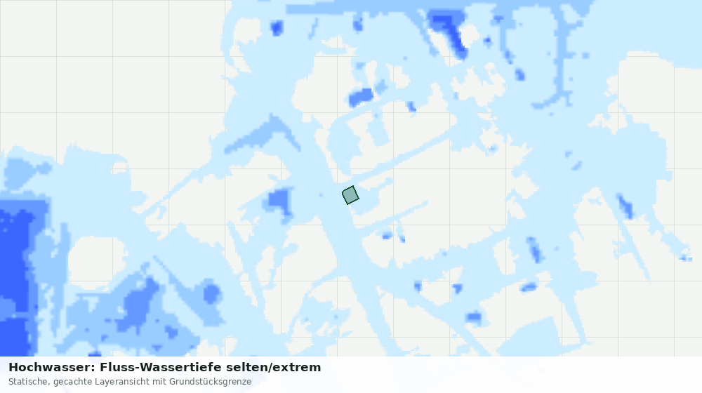 Statische Kartenansicht: Hochwasser: Fluss-Wassertiefe selten/extrem