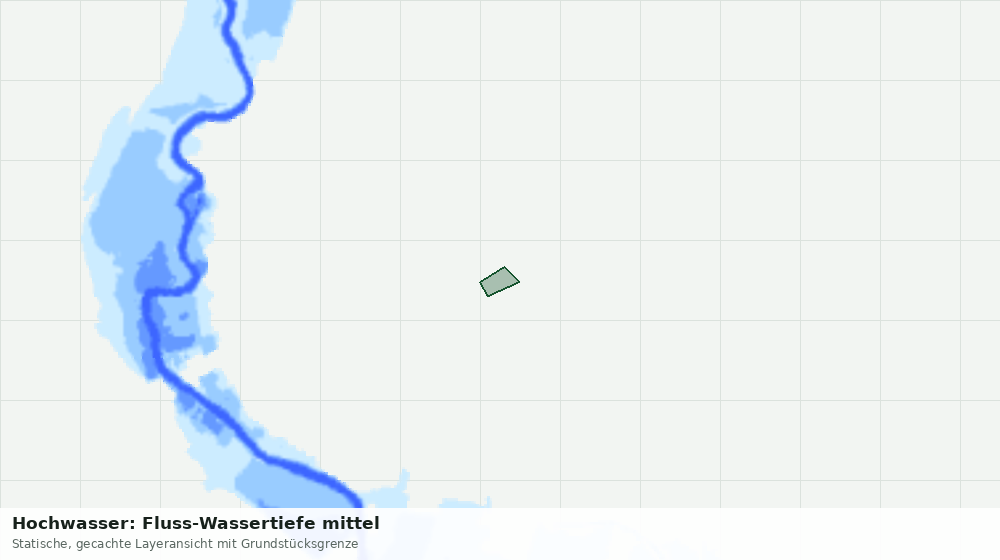 Statische Kartenansicht: Hochwasser: Fluss-Wassertiefe mittel