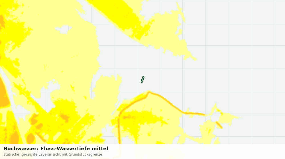 Statische Kartenansicht: Hochwasser: Fluss-Wassertiefe mittel