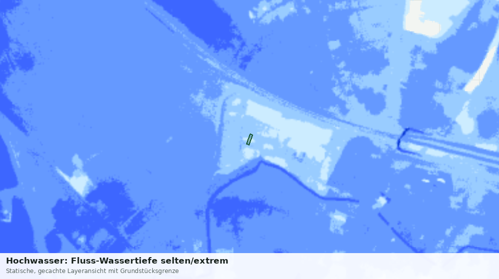Statische Kartenansicht: Hochwasser: Fluss-Wassertiefe selten/extrem
