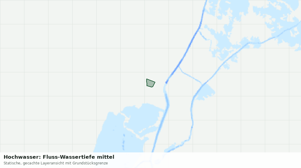 Statische Kartenansicht: Hochwasser: Fluss-Wassertiefe mittel