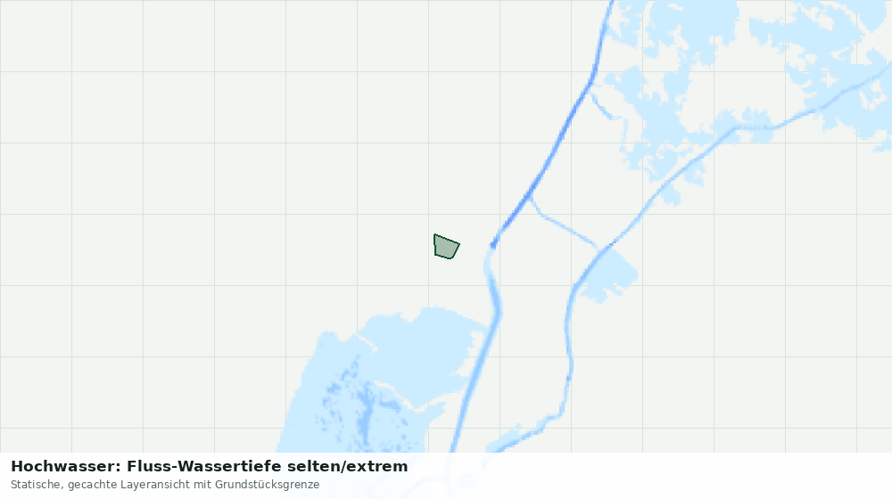 Statische Kartenansicht: Hochwasser: Fluss-Wassertiefe selten/extrem