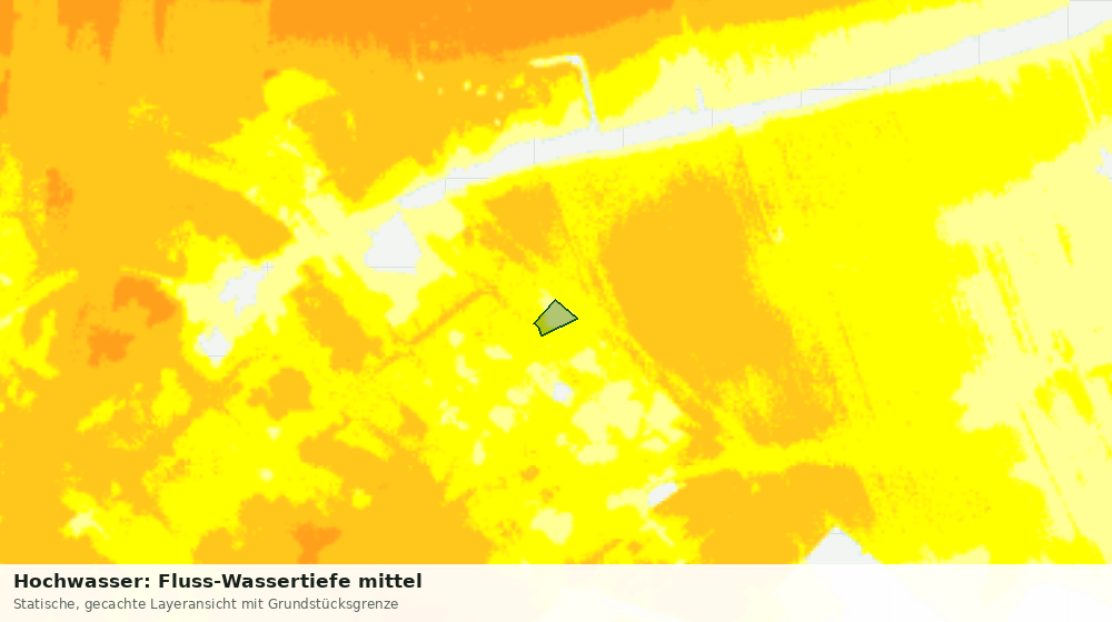 Statische Kartenansicht: Hochwasser: Fluss-Wassertiefe mittel