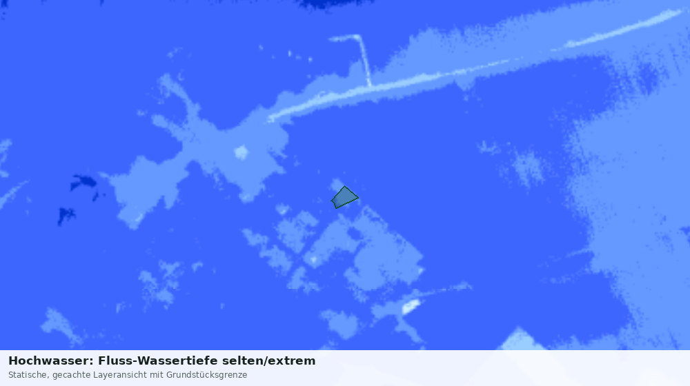 Statische Kartenansicht: Hochwasser: Fluss-Wassertiefe selten/extrem