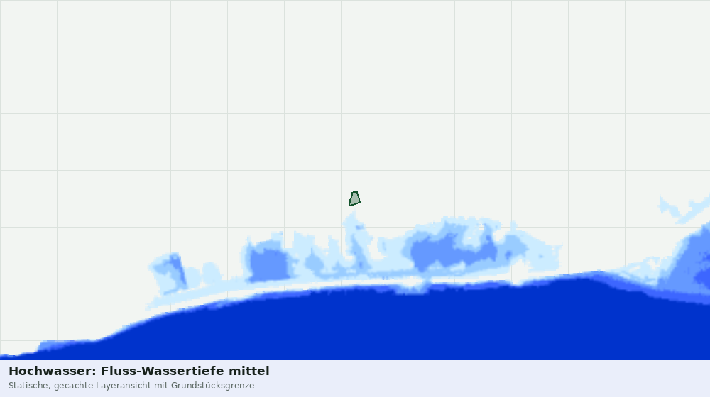 Statische Kartenansicht: Hochwasser: Fluss-Wassertiefe mittel