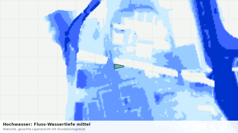 Statische Kartenansicht: Hochwasser: Fluss-Wassertiefe mittel