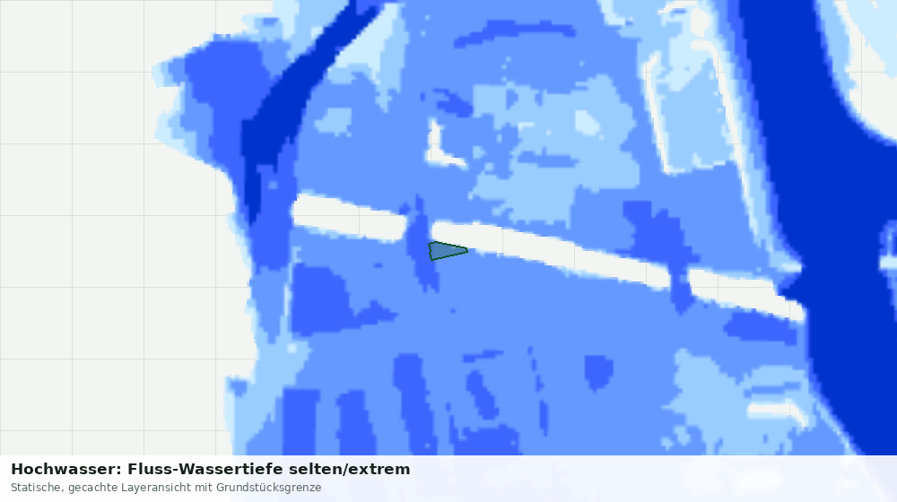 Statische Kartenansicht: Hochwasser: Fluss-Wassertiefe selten/extrem