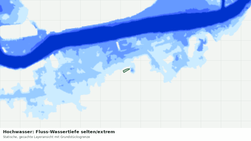 Statische Kartenansicht: Hochwasser: Fluss-Wassertiefe selten/extrem