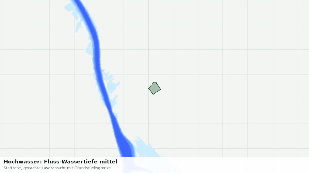 Statische Kartenansicht: Hochwasser: Fluss-Wassertiefe mittel