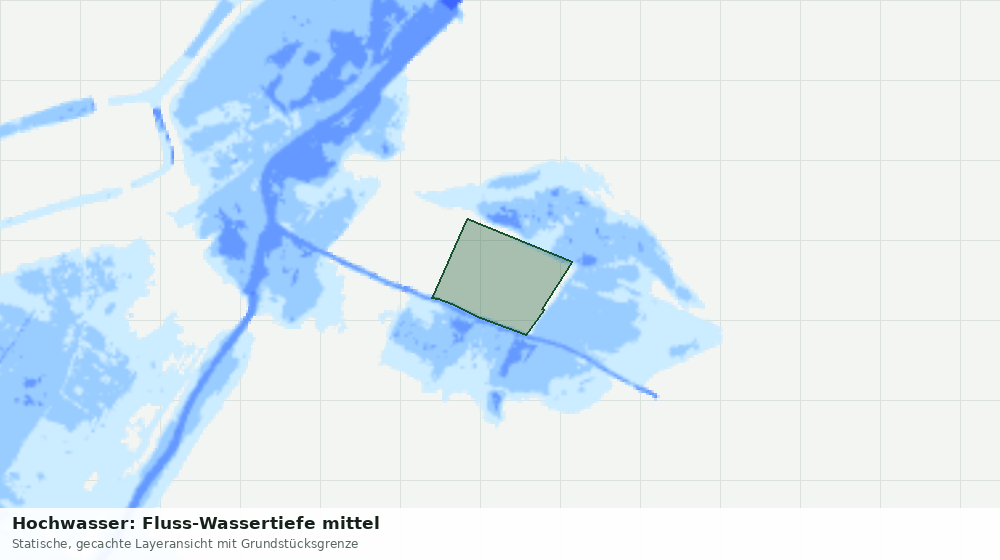 Statische Kartenansicht: Hochwasser: Fluss-Wassertiefe mittel