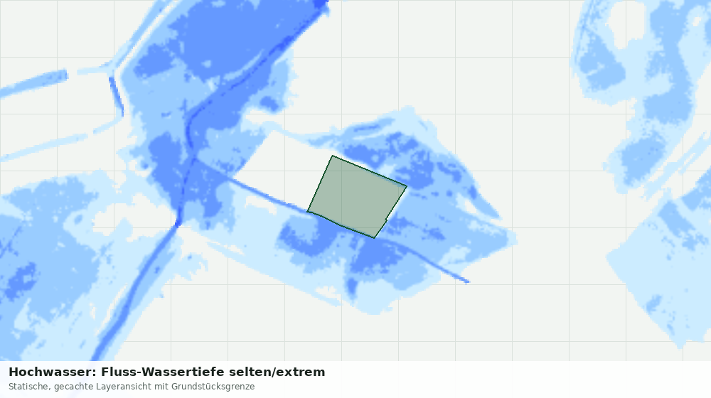 Statische Kartenansicht: Hochwasser: Fluss-Wassertiefe selten/extrem