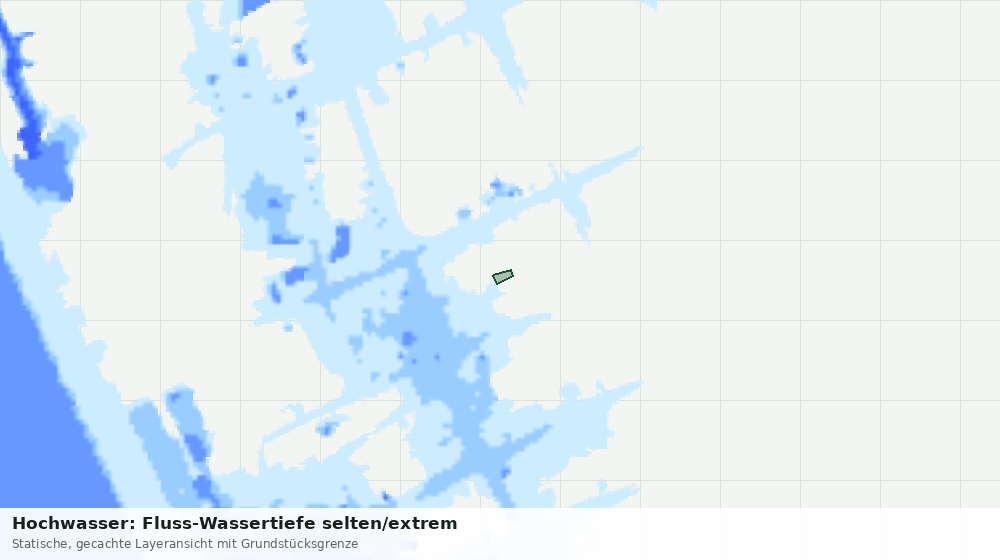 Statische Kartenansicht: Hochwasser: Fluss-Wassertiefe selten/extrem