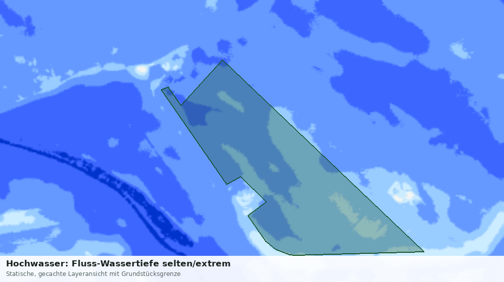 Statische Kartenansicht: Hochwasser: Fluss-Wassertiefe selten/extrem