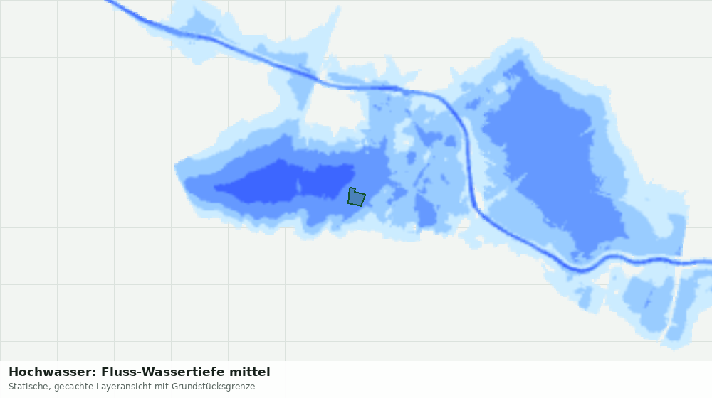 Statische Kartenansicht: Hochwasser: Fluss-Wassertiefe mittel