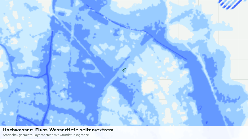 Statische Kartenansicht: Hochwasser: Fluss-Wassertiefe selten/extrem