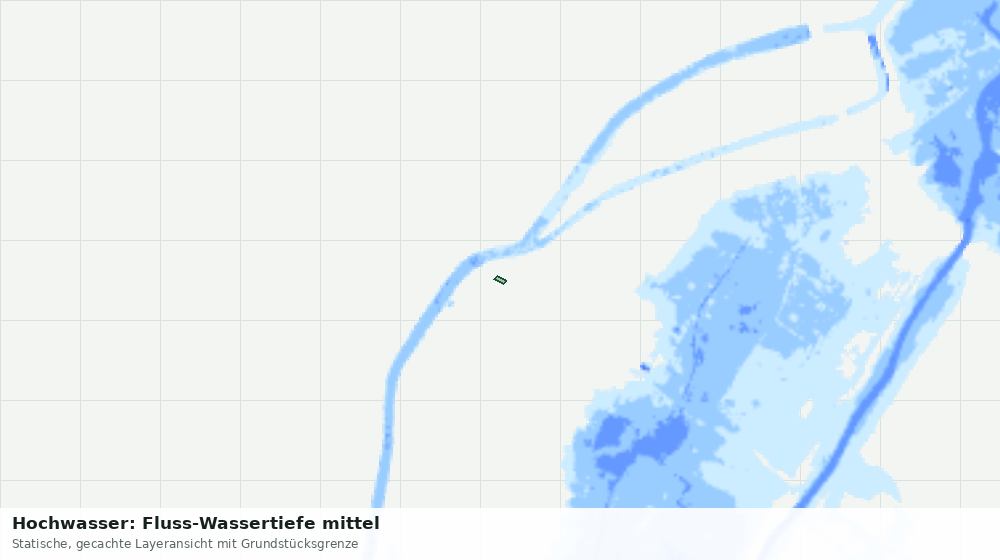 Statische Kartenansicht: Hochwasser: Fluss-Wassertiefe mittel