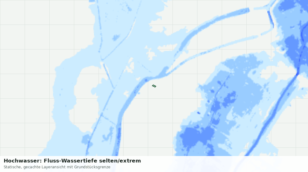Statische Kartenansicht: Hochwasser: Fluss-Wassertiefe selten/extrem