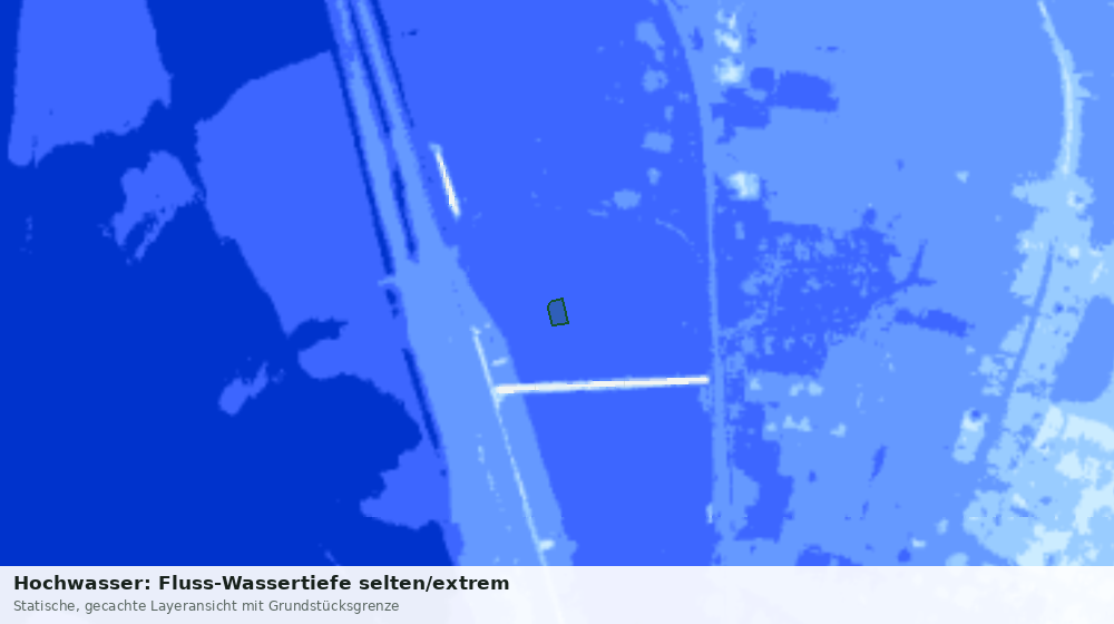 Statische Kartenansicht: Hochwasser: Fluss-Wassertiefe selten/extrem