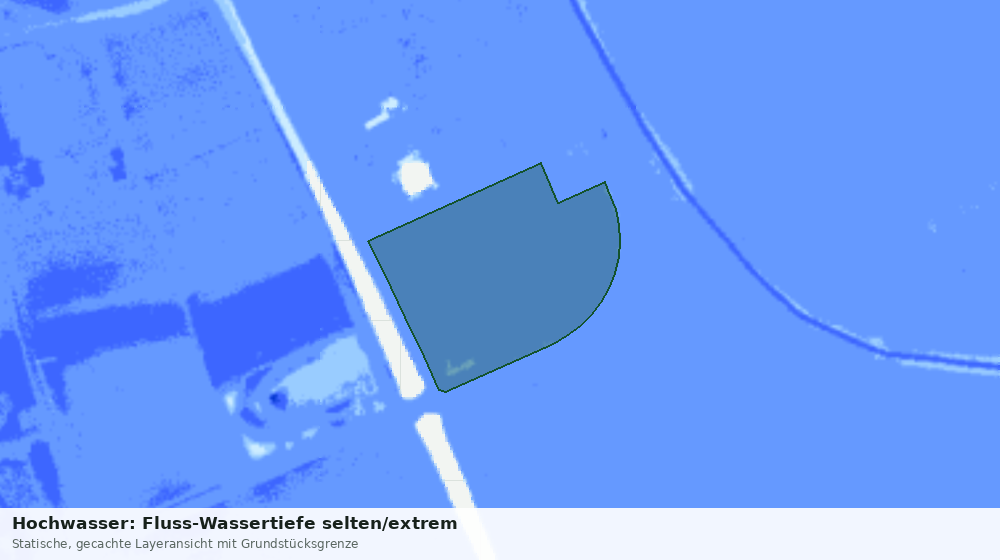 Statische Kartenansicht: Hochwasser: Fluss-Wassertiefe selten/extrem