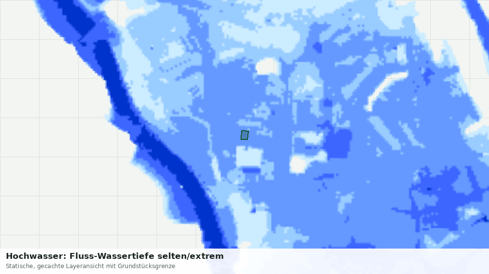 Statische Kartenansicht: Hochwasser: Fluss-Wassertiefe selten/extrem