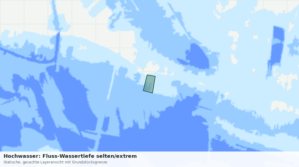 Statische Kartenansicht: Hochwasser: Fluss-Wassertiefe selten/extrem