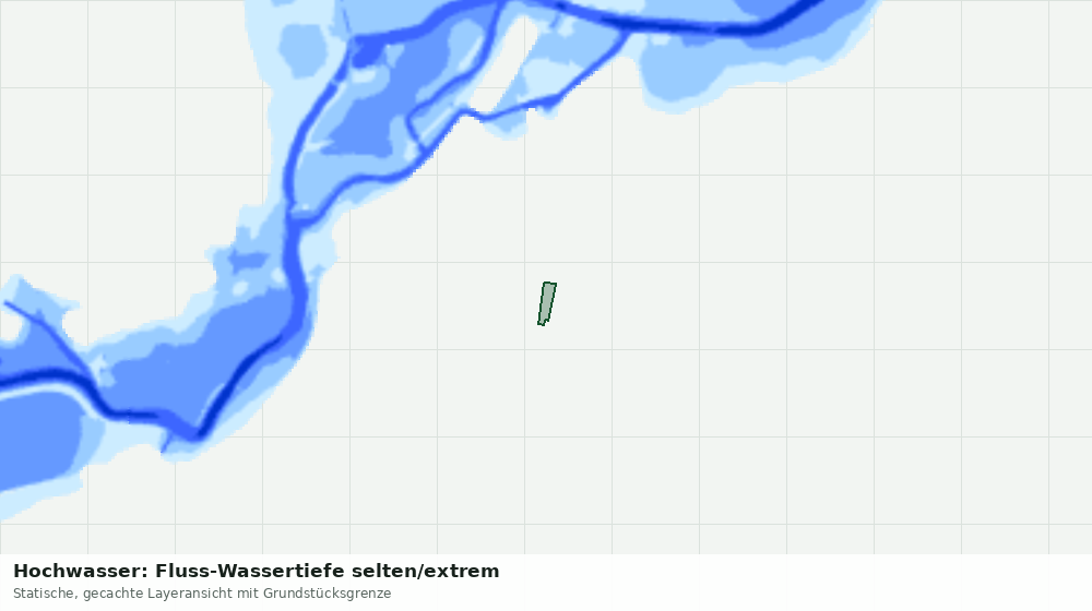 Statische Kartenansicht: Hochwasser: Fluss-Wassertiefe selten/extrem