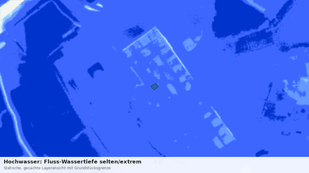 Statische Kartenansicht: Hochwasser: Fluss-Wassertiefe selten/extrem