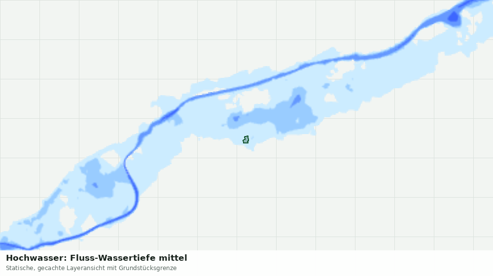 Statische Kartenansicht: Hochwasser: Fluss-Wassertiefe mittel