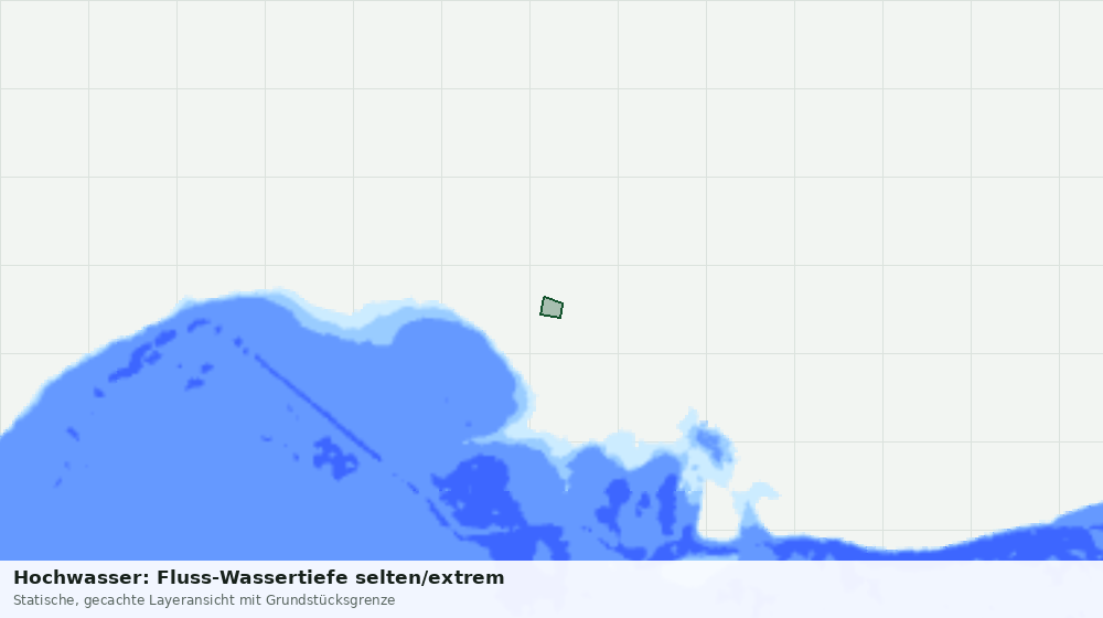 Statische Kartenansicht: Hochwasser: Fluss-Wassertiefe selten/extrem