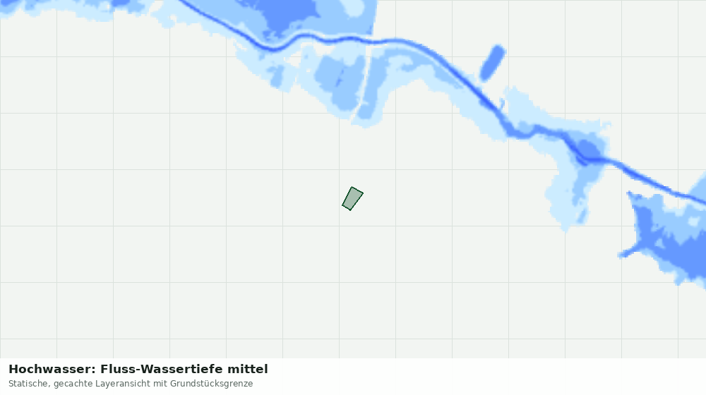 Statische Kartenansicht: Hochwasser: Fluss-Wassertiefe mittel