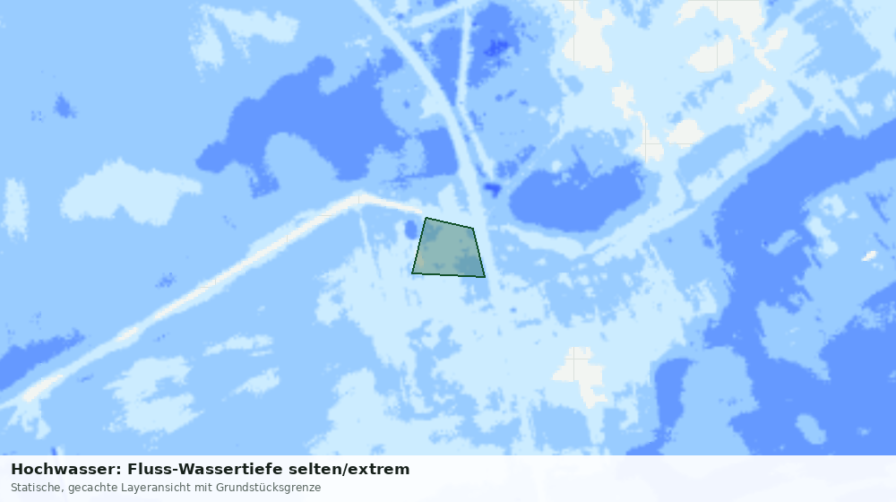 Statische Kartenansicht: Hochwasser: Fluss-Wassertiefe selten/extrem