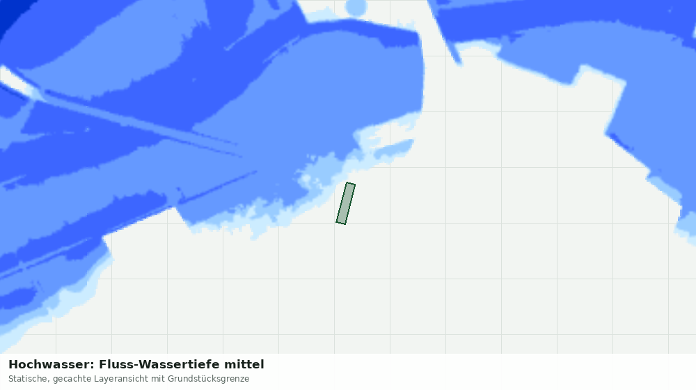 Statische Kartenansicht: Hochwasser: Fluss-Wassertiefe mittel